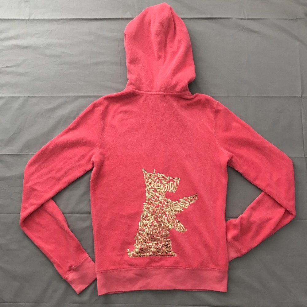 Pink Hoodie with Sequin Scottish Terrier